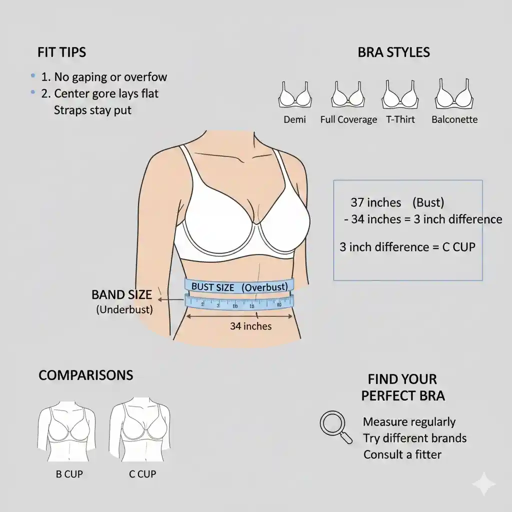 C Cup Secrets Guide to Size Confidence and Style