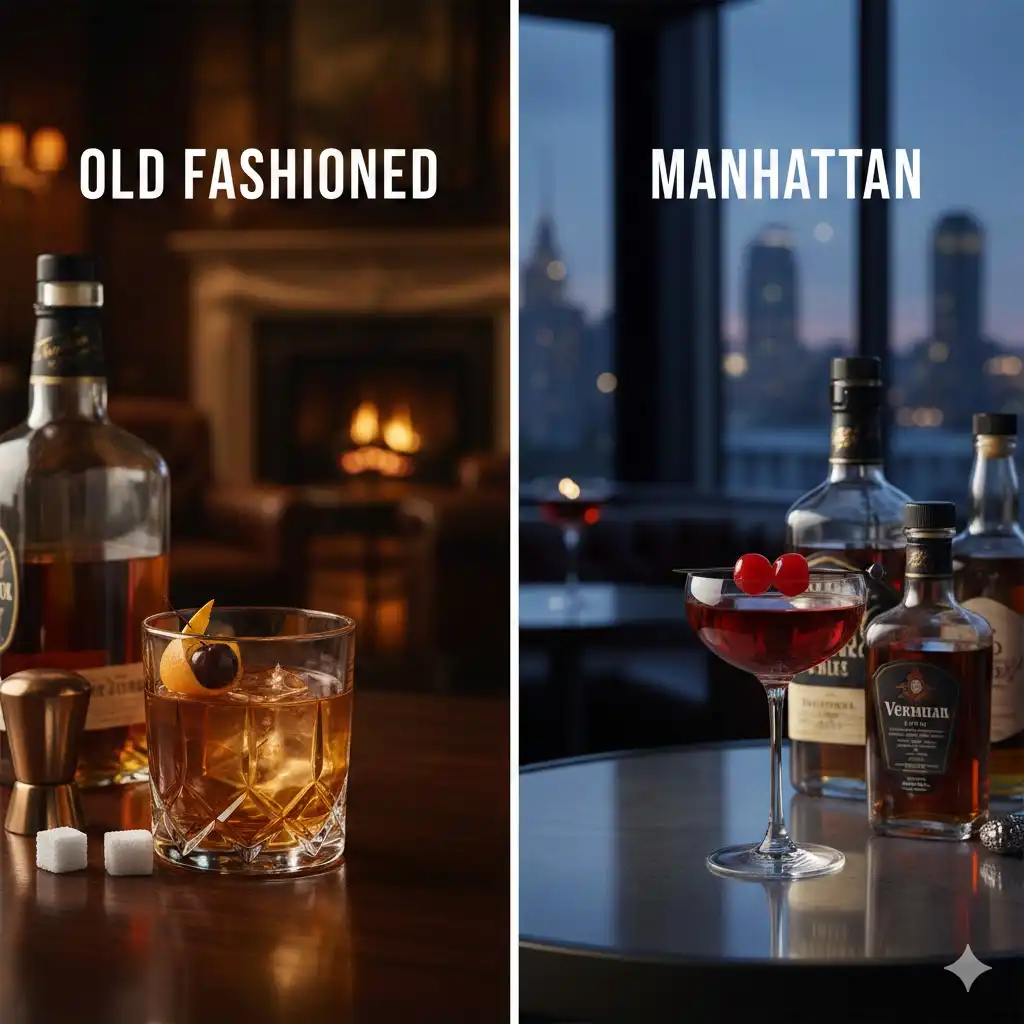 old fashioned vs manhattan